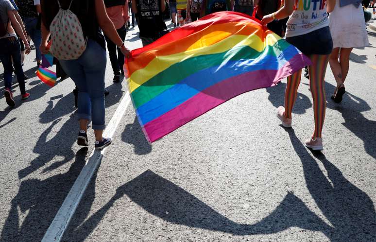 Parada do orgulho gay em Budapeste
07/07/2018
REUTERS/Bernadett Szabo