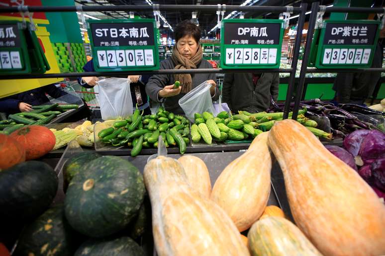 Supermercado de Xangai.  REUTERS/Aly Song/File Photo              