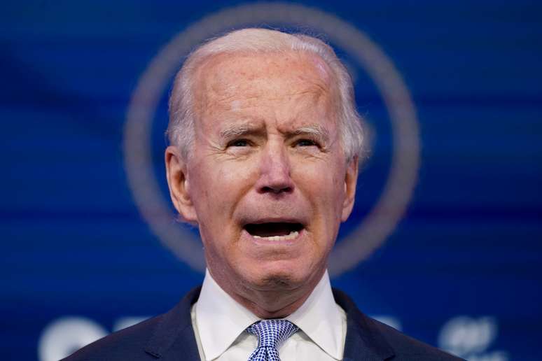 Presidente eleito dos EUA, Joe Biden, em Wilmington, Delaware
06/01/2021 REUTERS/Kevin Lamarque