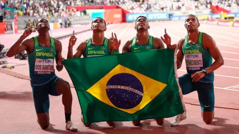 Revezamento 4x100m do Brasil é uma das apostas da CBAt (Foto: Wagner Carmo/CBAt)