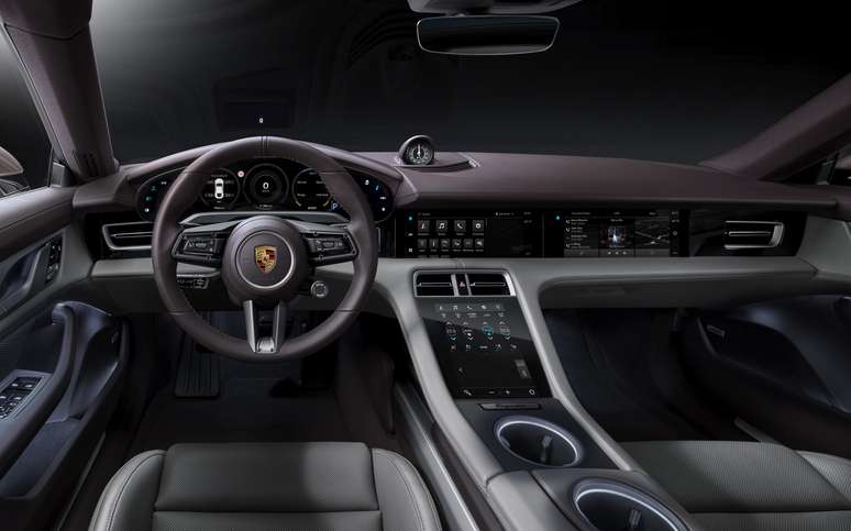 Interior do novo Porsche Taycan de entrada: materiais reclicáveis.