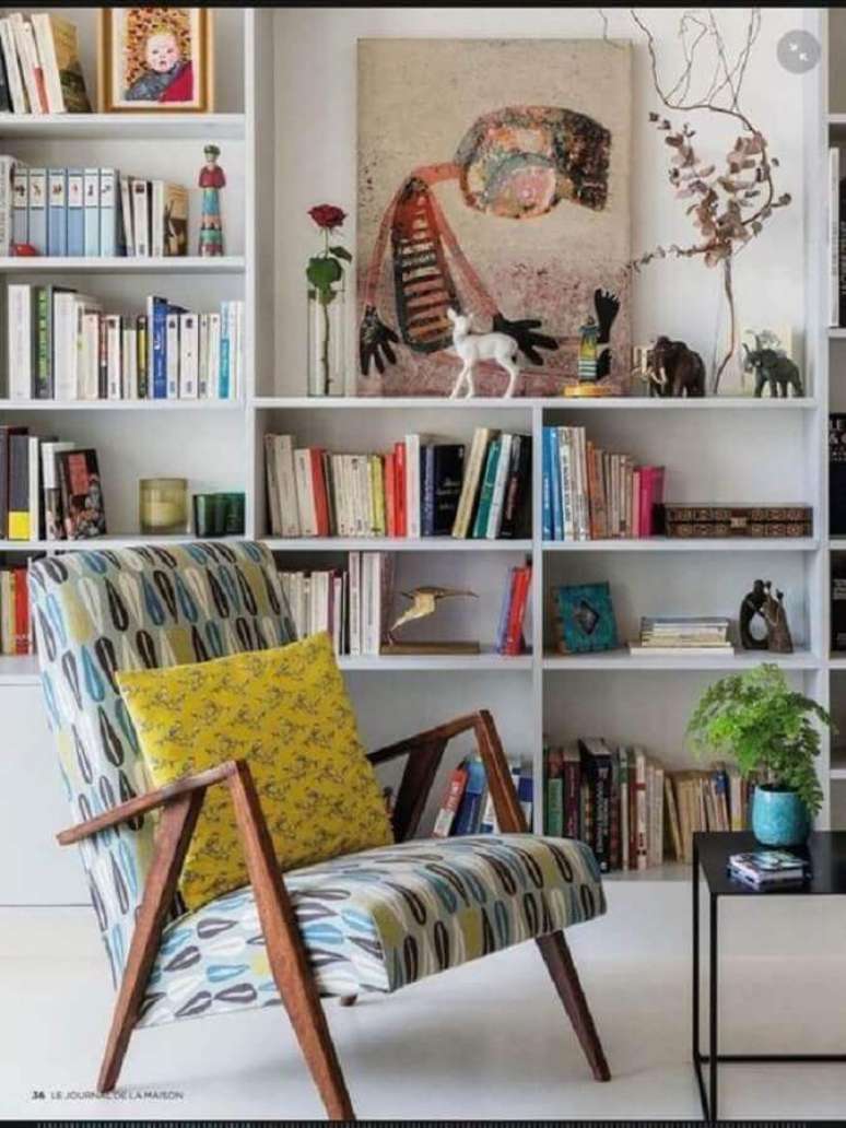 54. Invista em modelos de poltrona para leitura que se destaque na decoração do seu ambiente – Foto: Ariyona Interior