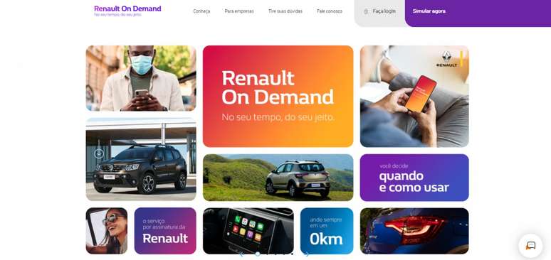Site do Renault On Demand: rodar de Kwid, Stepway ou Duster ficou mais fácil.