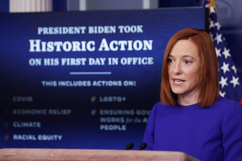 Secretária de imprensa da Casa Branca, Jen Psaki. REUTERS/Tom Brenner