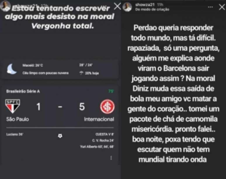 Souza foi mais um ex-atleta do clube que pediu mudanças na equipe (Reprodução/Instagram Souza)