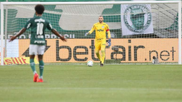 Weverton pediu tranquilidade ao Palmeiras após a derrota (Foto: Cesar Greco/Agência Palmeiras)