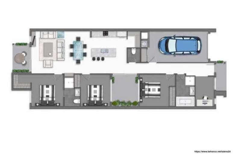 40. Ideias de planta de sobrado &ndash; Via: Pinterest