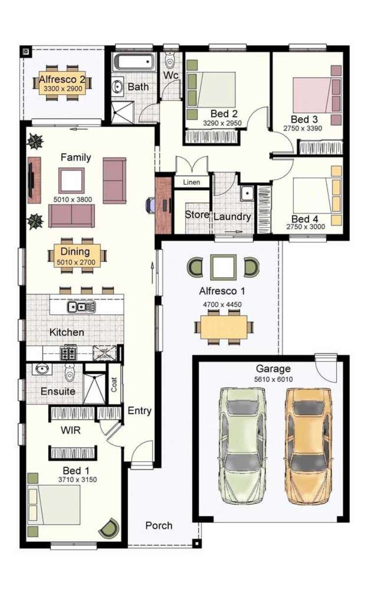 48. Planta de sobrado com garagem e detalhes incr&iacute;veis &ndash; Via: Pinterest