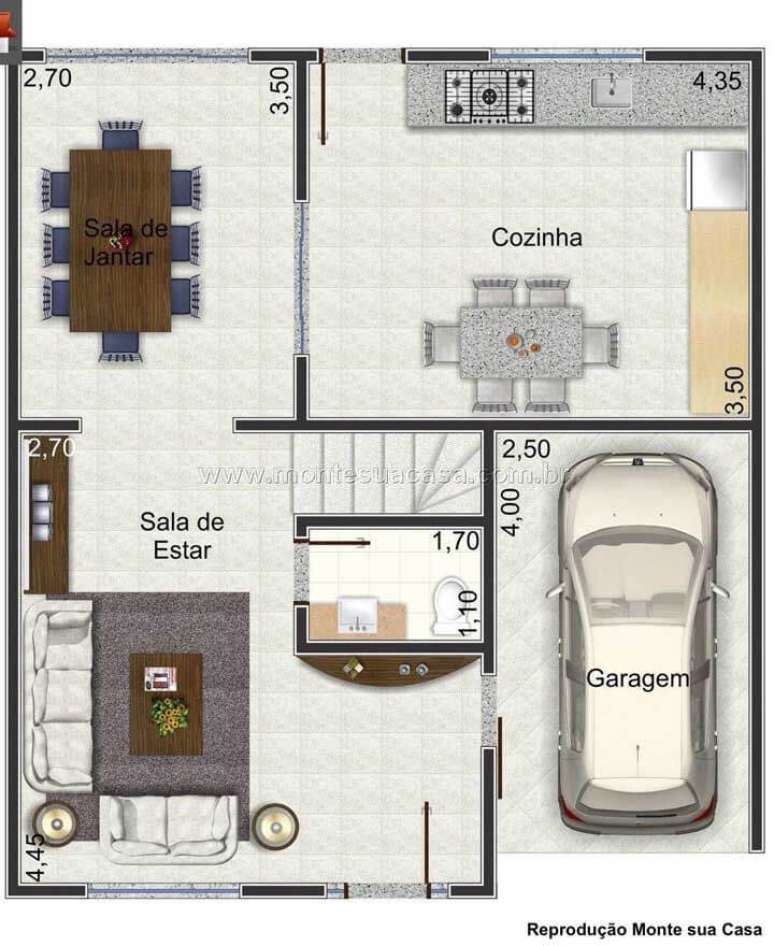 Planta de Sobrado: +67 Projetos de Casas Modernas