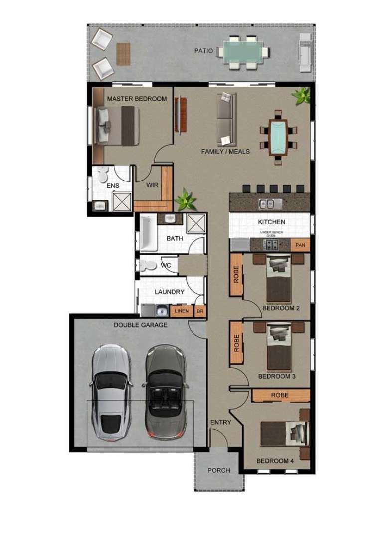 63. Planta de sobrado completo &ndash; Via: Pinterest