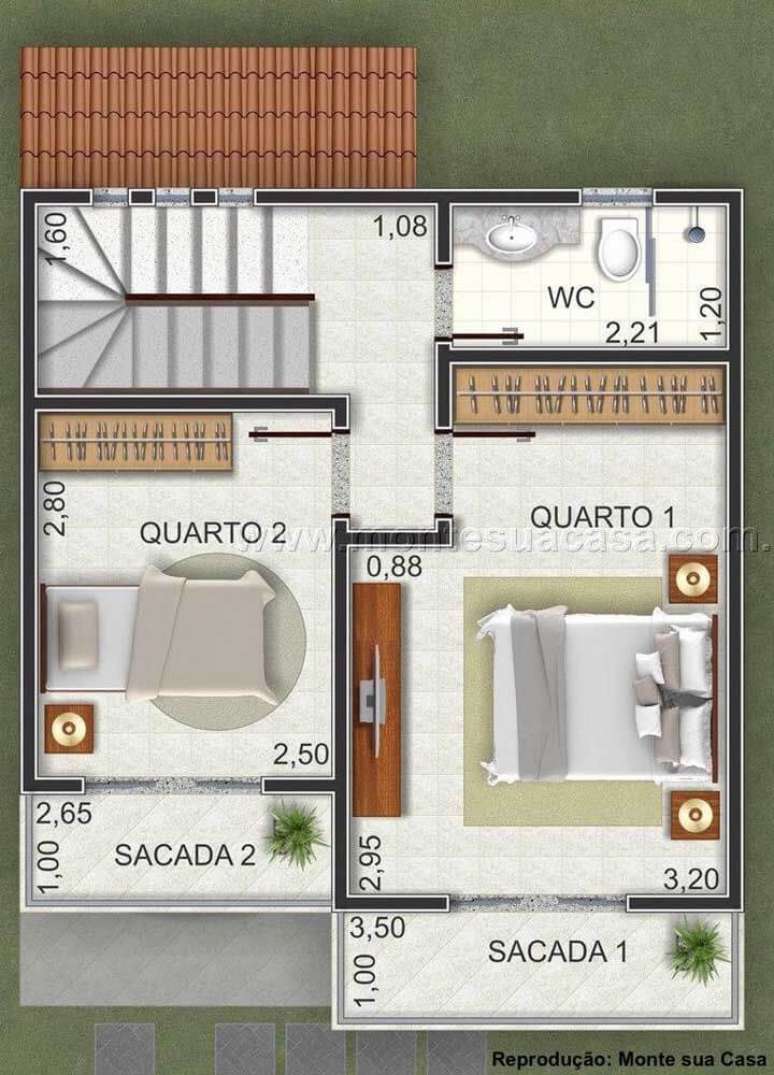 3. Planta de sobrados completos &ndash; Via: Pinterest