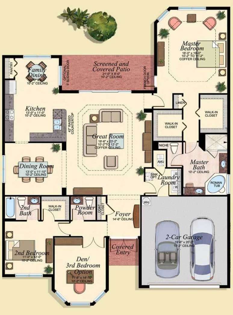 14. Sobrado grande com garagem &ndash; Via: Pinterest