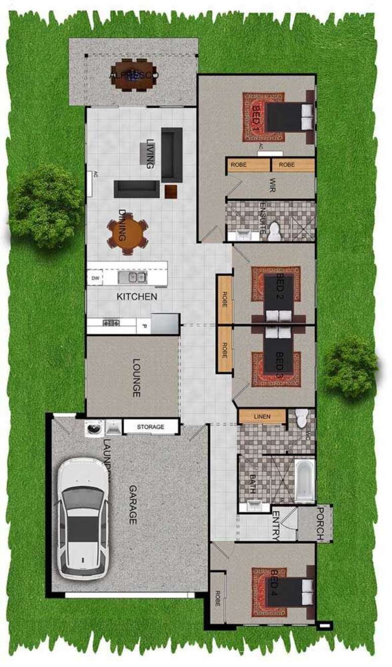 17. Planta de sobrado pequeno &ndash; Via: Pinterest