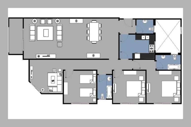 22. Plantas de sobrado simples &ndash; Via: Pinterest