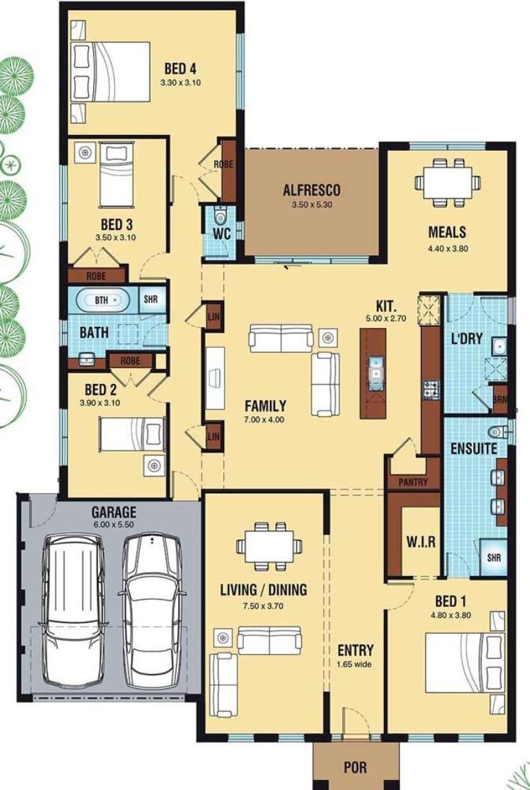 23. Planta de sobrado simples e funcional &ndash; Via: Pinterest