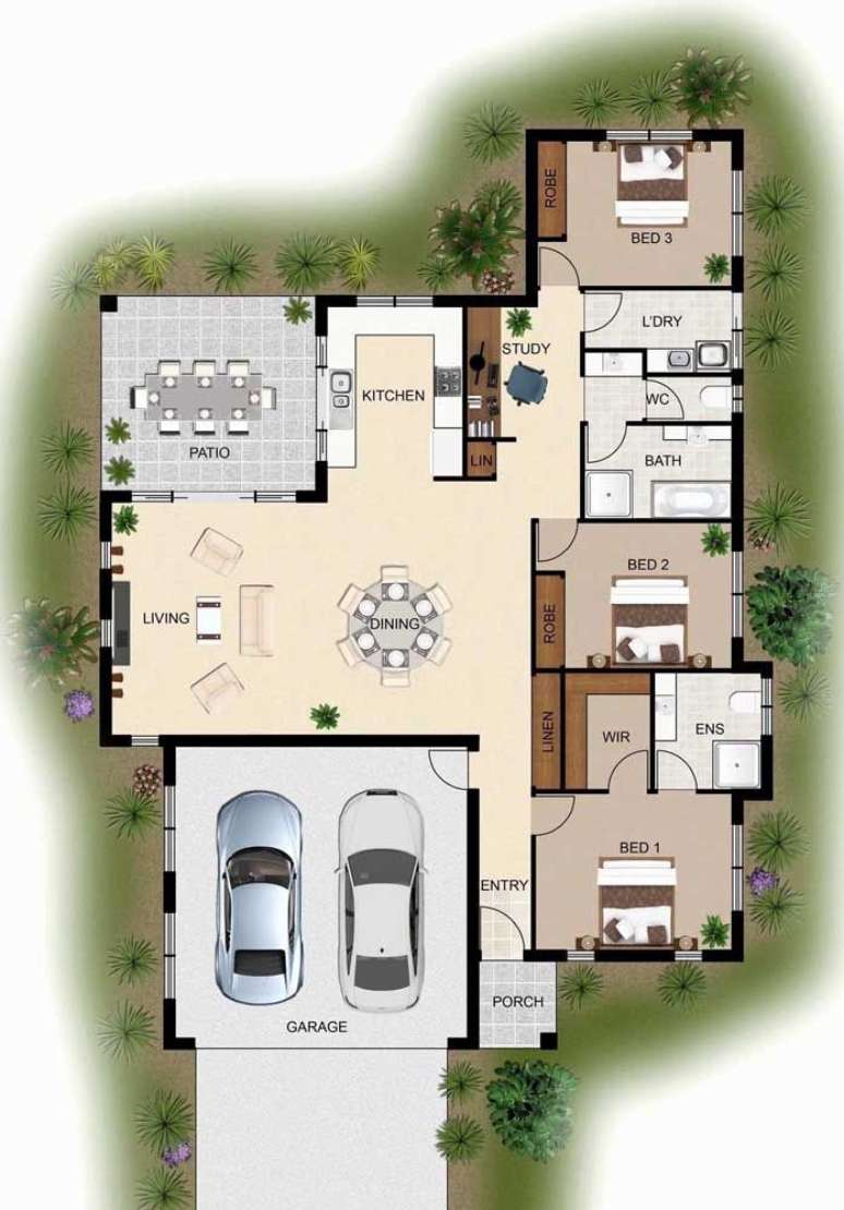 21. Planta de sobrado simples &ndash; Via: Pinterest