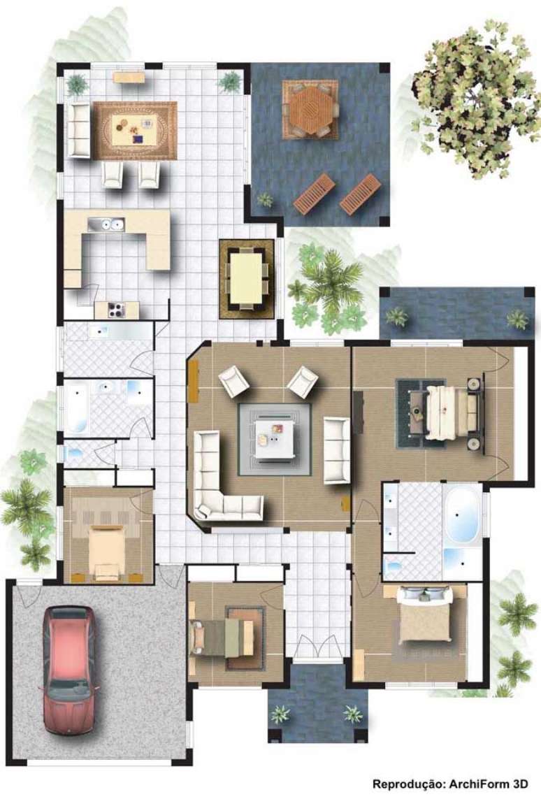 30. Plantas de sobrados modernos &ndash; via: Pinterest