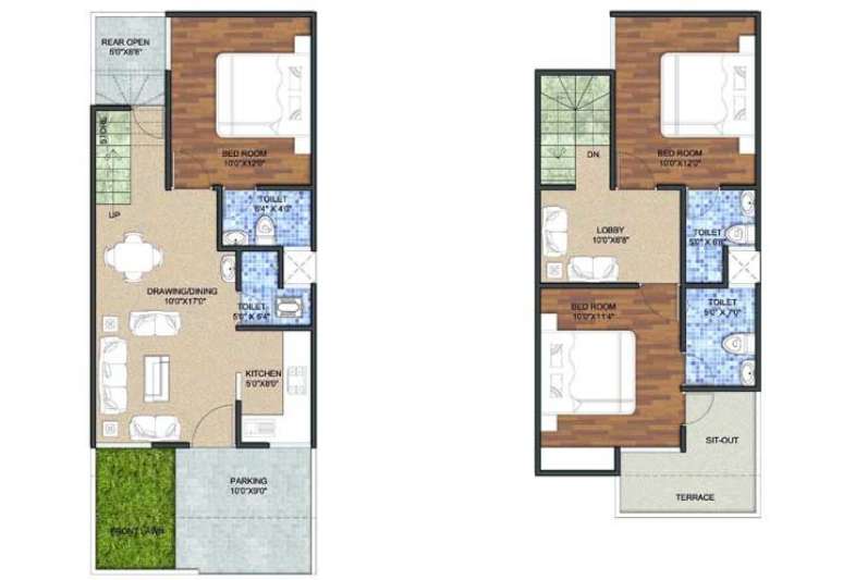 32. Plantas de sobrados dois andares &ndash; Via: Pinterest