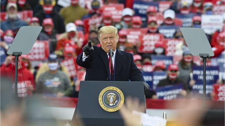 Trump discursa em comício nas eleições