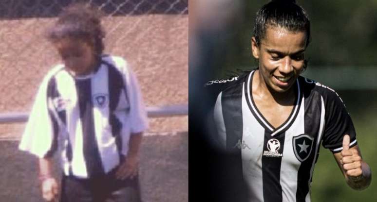 Em 2008, Vivian representou o Botafogo em um torneio de uma escolinha de futebol (Foto: Reprodução)