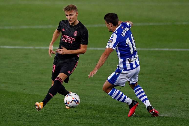 Odegaard não convenceu Zidane em sua volta ao Real Madrid (Foto: Antonio Villalba / Real Madrid)