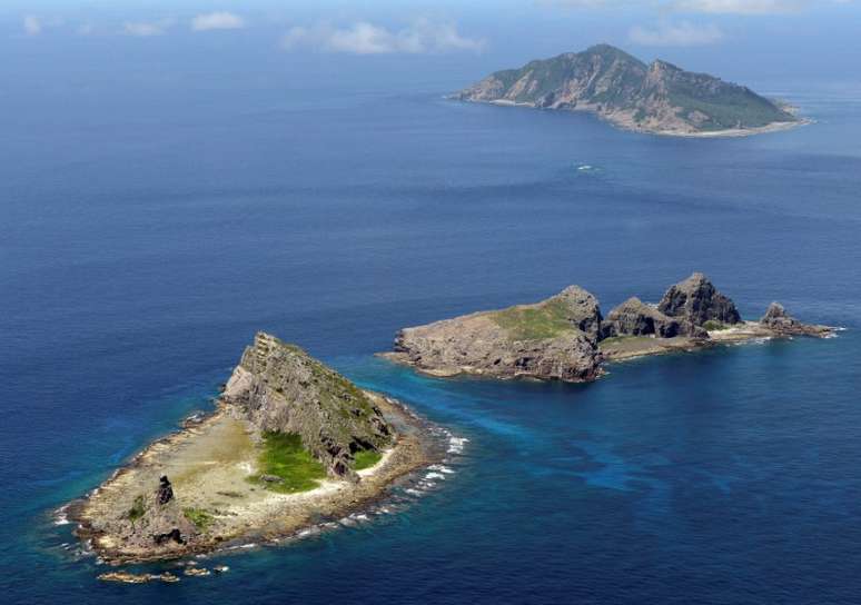 Ilhas Uotsuri, Minamikojima e Kitakojima, conhecidas como Senkaku no Japão e Diaoyu na China . 09/2012 REUTERS/Kyodo/Foto de arquivo