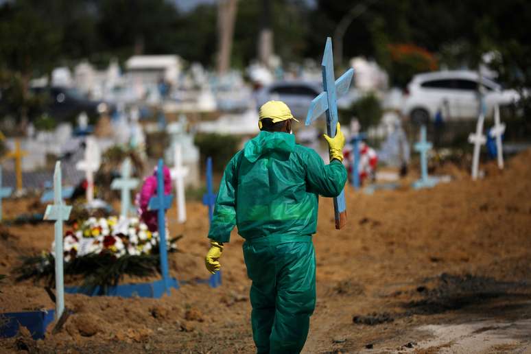 Cemitério em Manaus durante a pandemia de coronavírus 
08/01/2021
REUTERS/Bruno Kelly