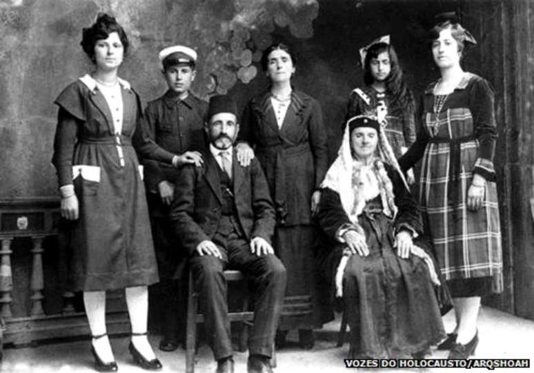 Famílias de judeus sefaraditas de Tessalônica. Ilha de Rodes, 1924