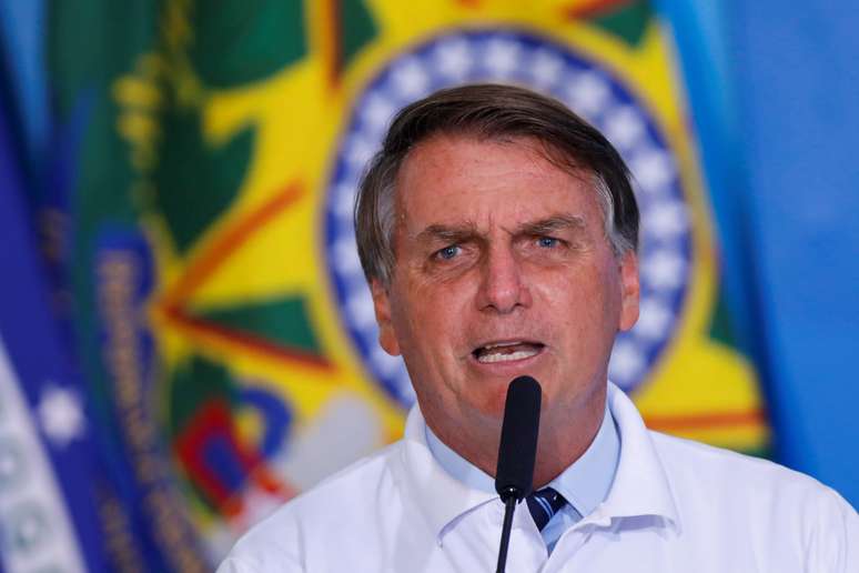Presidente Jair Bolsonaro durante cerimônia no Palácio do Planalto
12/01/2021 REUTERS/Adriano Machado