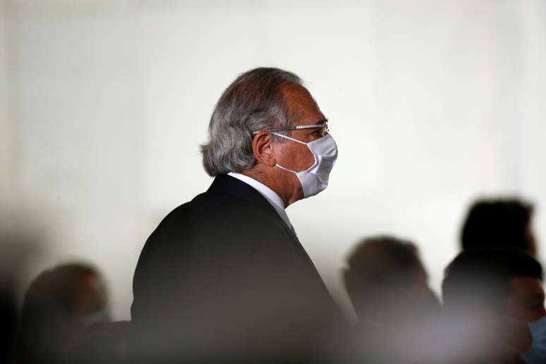 Ministro Paulo Guedes, em evento no Planalto
 22/10/2020 REUTERS/Adriano Machado