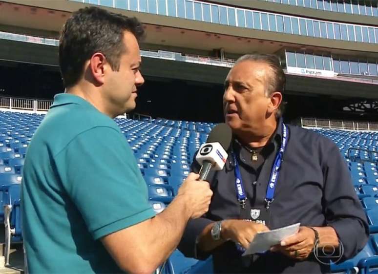 Eric Faria (esquerda) e Galvão Bueno (direita) que fará parte de uma edição especial do "Seleção SporTV" (Foto: Reprodução/Rede Globo)