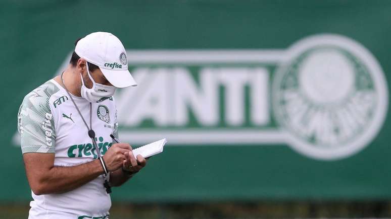 Desde que Abel chegou ao Palmeiras, treinos em dias de jogos são comuns (Foto: Cesar Greco/Palmeiras)