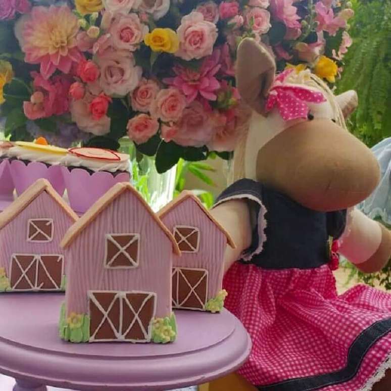 52. Decora&ccedil;&atilde;o para festa fazendinha rosa &ndash; Foto: Boutique de 3 Kids