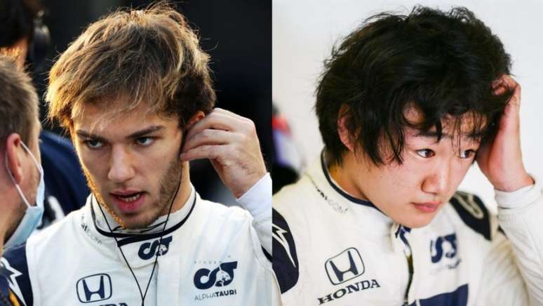 Pierre Galsy, 24 anos, e Yuki Tsunoda, 20 anos.