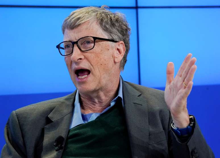 Bill Gates durante Fórum Econômico Mundial de 2018 em Davos
25/01/2018 REUTERS/Denis Balibouse