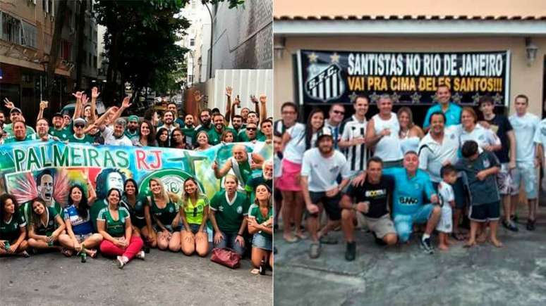 Torcedores de Palmeiras e Santos que moram no Rio não terão opção do Maracanã (Consulado do Palmeiras e Embaixada do Santos/Fotos de arquivo)