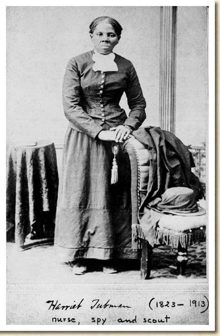 Harriet Tubman em foto da Biblioteca do Congresso dos EUA tirada pelo fotógrafo H.B. Lindsley entre 1860 e 1870