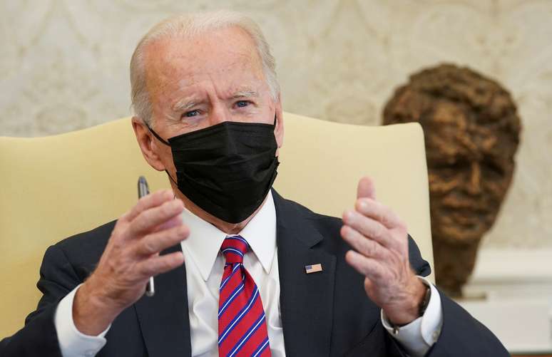 O presidente dos Estados Unidos, Joe Biden. 29/01/2021. REUTERS/Kevin Lamarque. 

