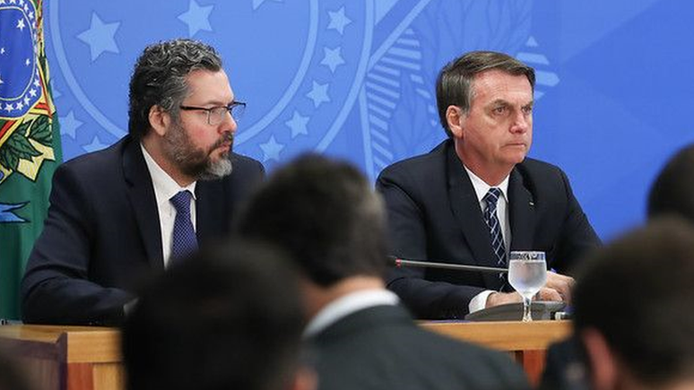 O chanceler Ernesto Araújo enfrenta risco de demissão