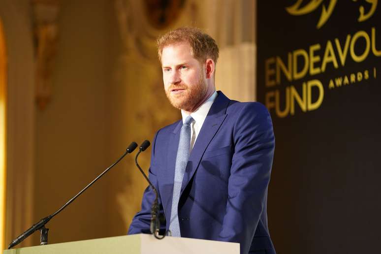 Príncipe britânico Harry durante cerimônia de premiação em Londres
05/03/2020 Paul Edwards/Pool via REUTERS