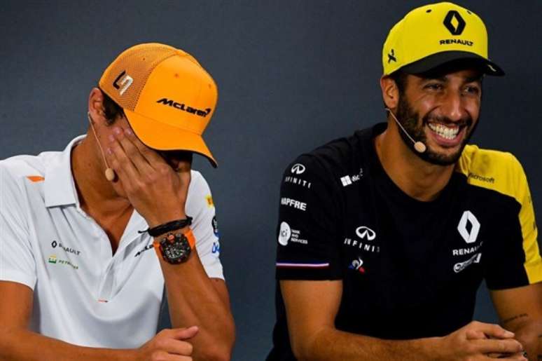 Lando Norris est&aacute; feliz por ter Daniel Ricciardo ao seu lado na McLaren 