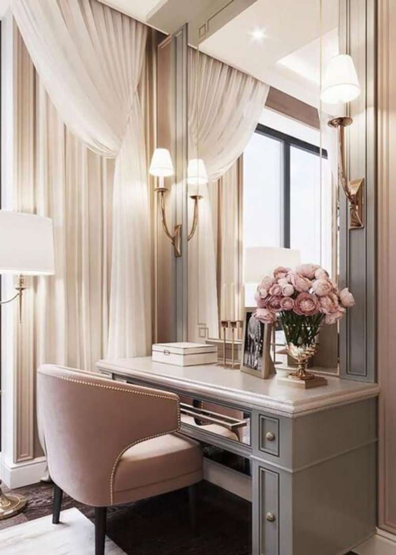 29. Cadeira para penteadeira chique &ndash; Via: Casa de Irene