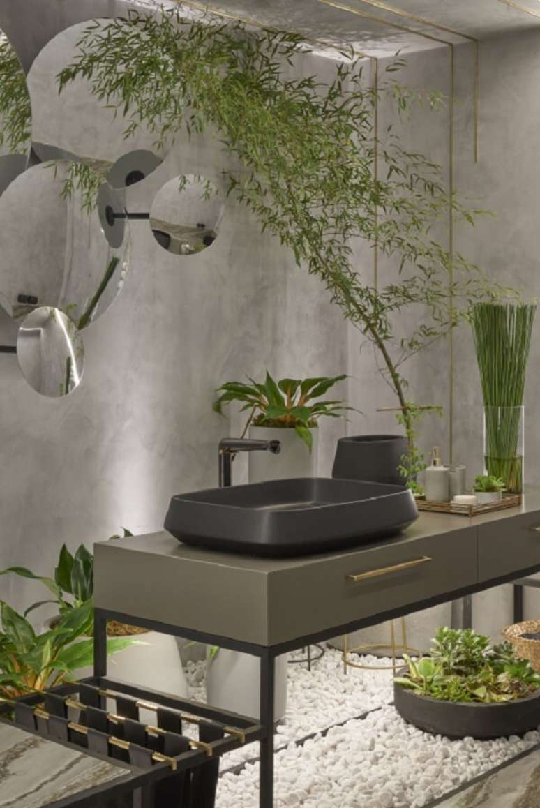 31. Cuba de apoio para banheiro deca com design sofisticado. Fonte: Deca &ndash; Lavabo Invernal &ndash; Rubya Zottele