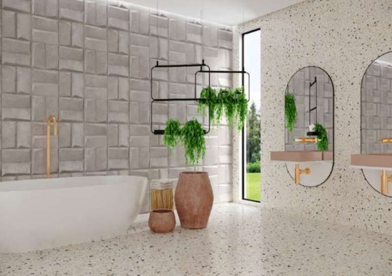 59. Piso branco confetti &ndash; Via: Ceusa Essences