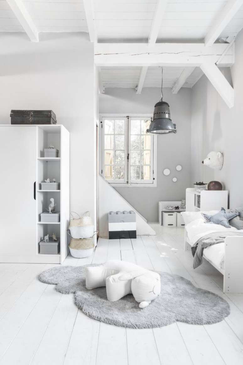 25. Piso laminado branco no quarto infantil &ndash; Via: Seven Couches