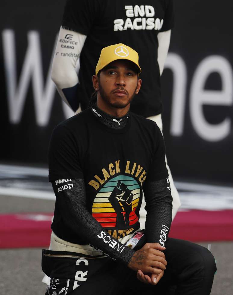 Lewis Hamilton durante Grande Prêmio de Abu Dhabi
13/12/2020 Pool via REUTERS/Hamad I Mohammed