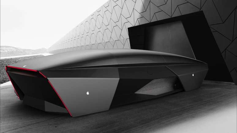 Designer Ali Cam imagina como poderia ser um carro da Apple no ano de 2076. 