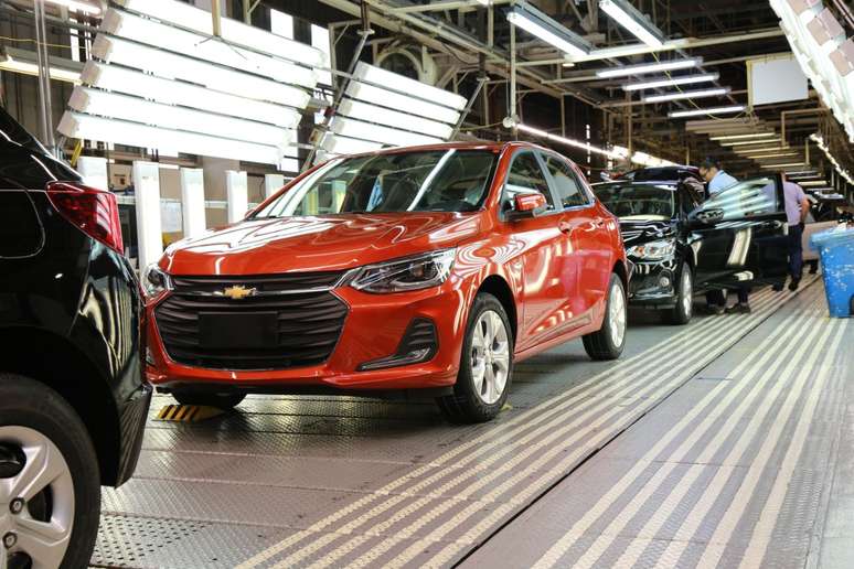 Fábrica da General Motors em Gravataí (RS): grande momento da Chevrolet.