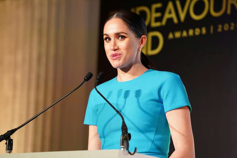 Duquesa de Sussex, Meghan, durante evento em Londres
05/03/2020 Paul Edwards/Pool via REUTERS