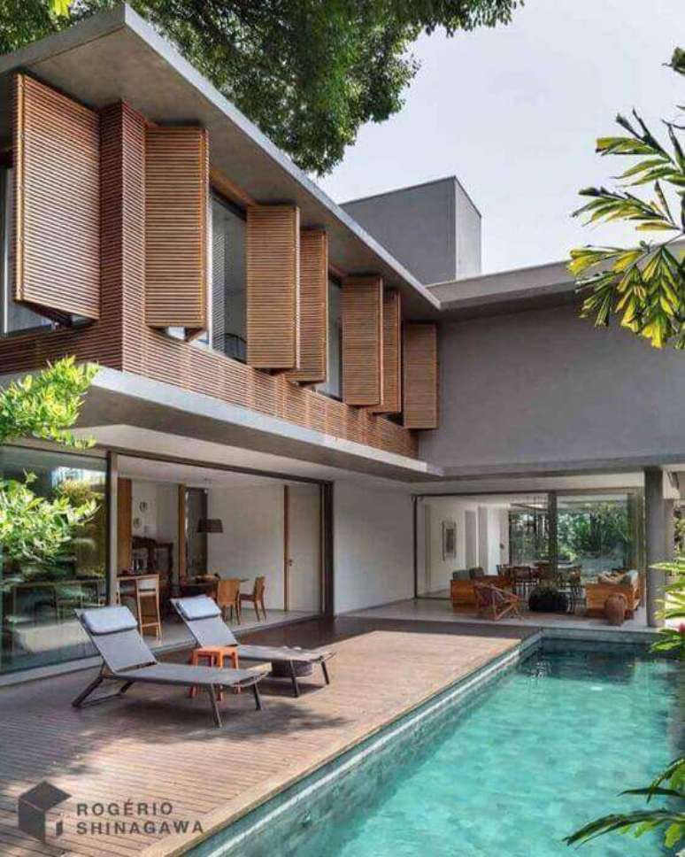 58. Casa moderna com piscina – Via: Rogério Shinagawa
